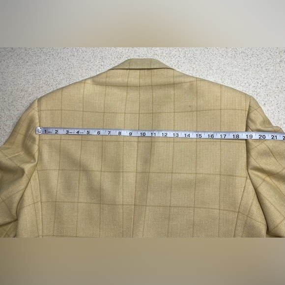 PAL ZILERI Gruppo Forall Trofeo Wool Tan Plaid Blazer - Picture 14 of 15